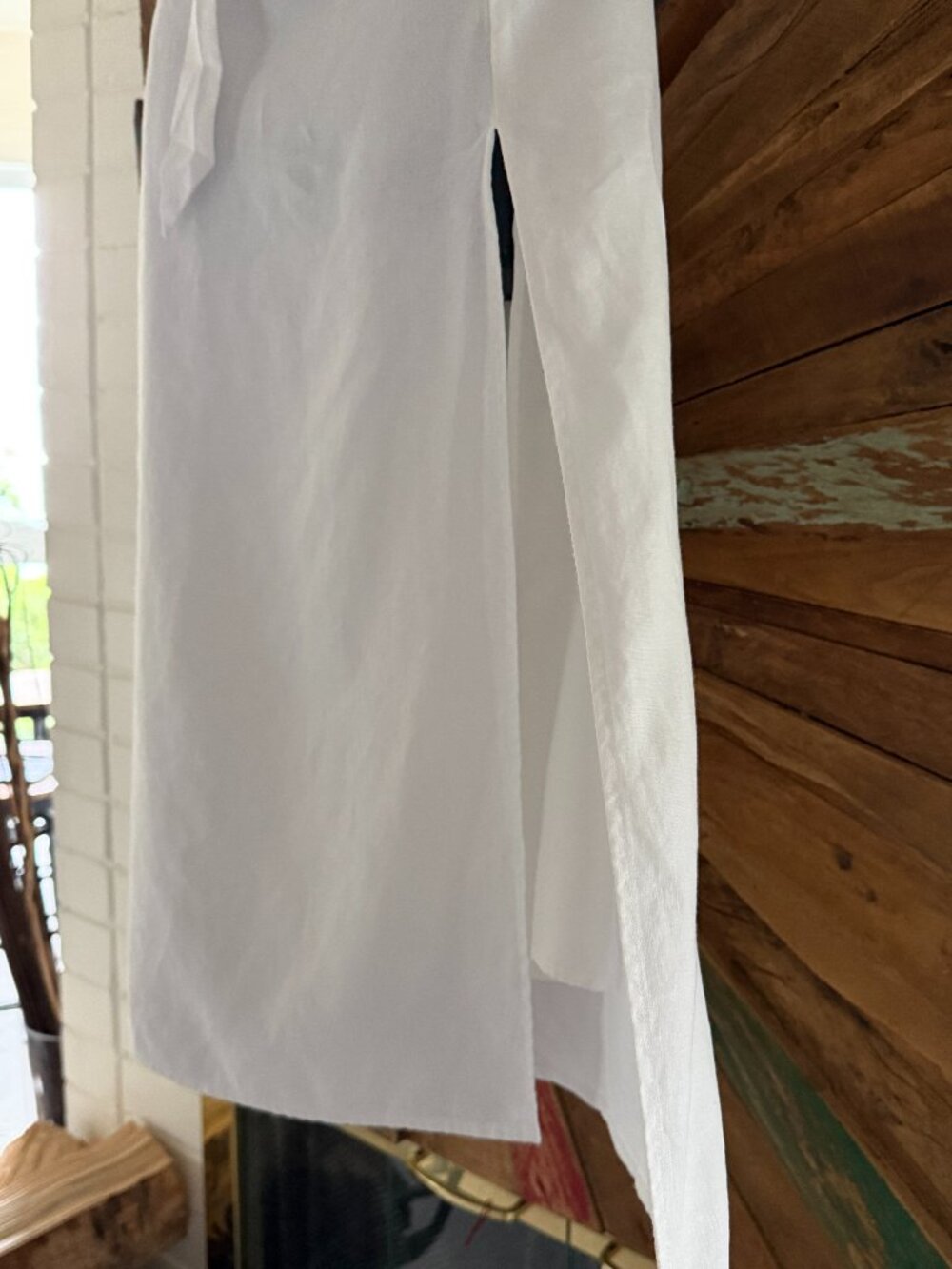 Reformation Kieryn Linen floral embroidery white midi dress Sz 12 - Picture 10 of 15